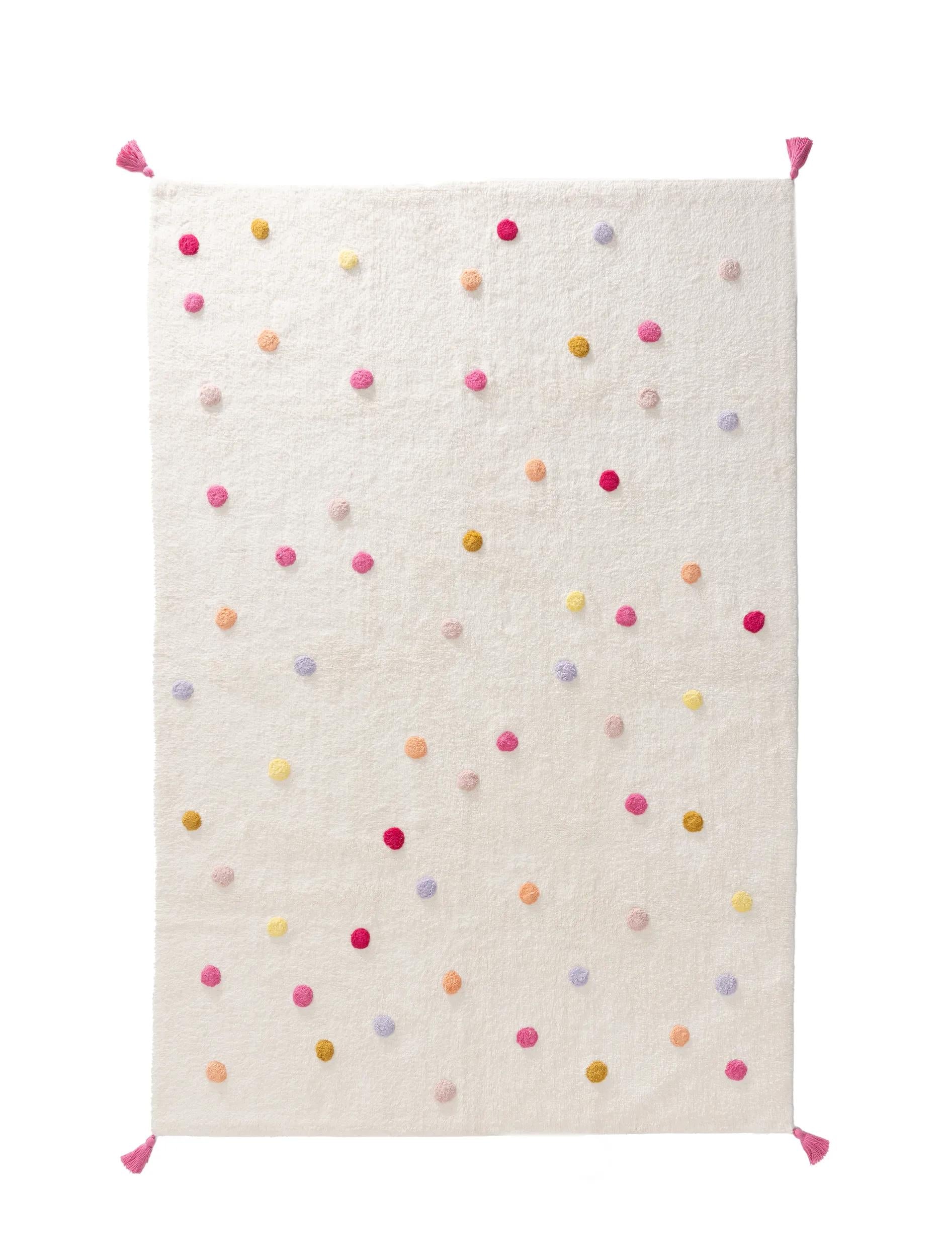 Alfombra lavable para niños Fiete multicolor/rosa