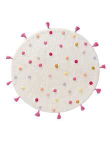 Washable Kid´s Rug Fiete Multicolour/Pink