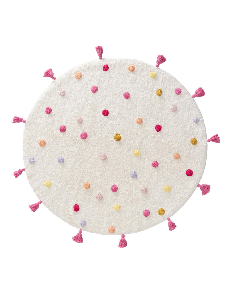 Washable Kid´s Rug Fiete Multicolour/Pink