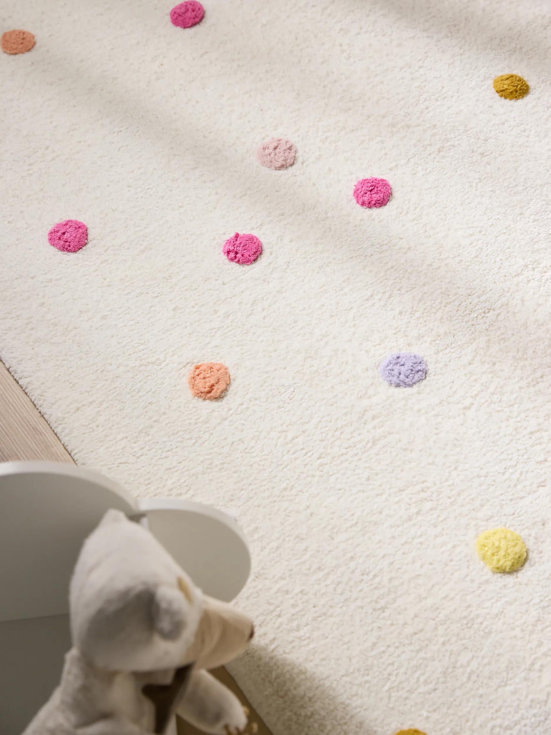Alfombra lavable para niños Fiete multicolor/rosa