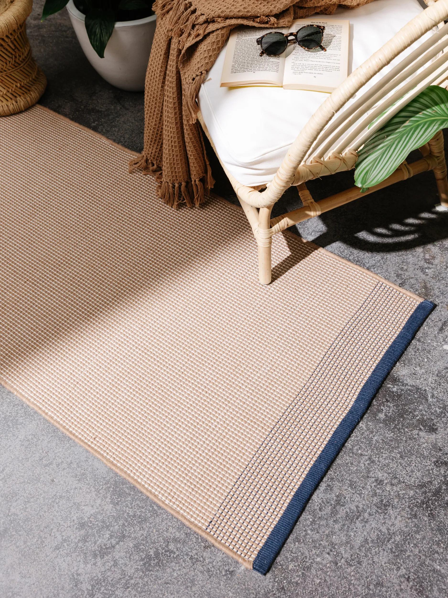 In- & Outdoor Runner Fion Beige/Blue