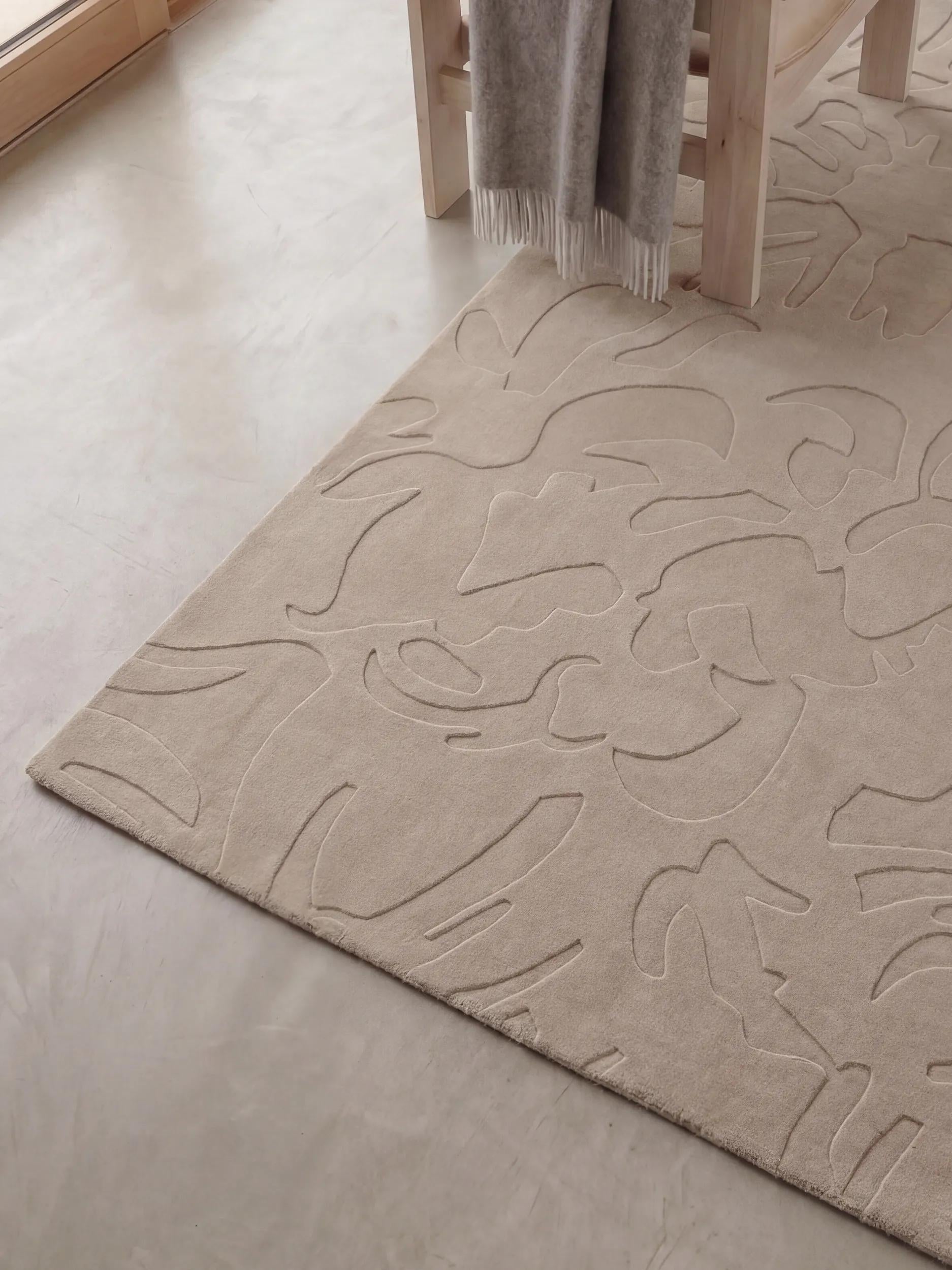 Wool Rug Fiore Taupe