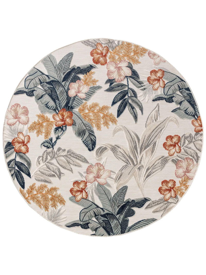 Alfombra para interior y exterior Flora multicolor