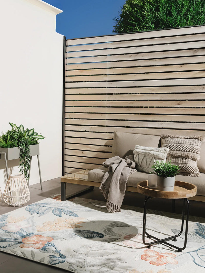 Alfombra para interior y exterior Flora multicolor