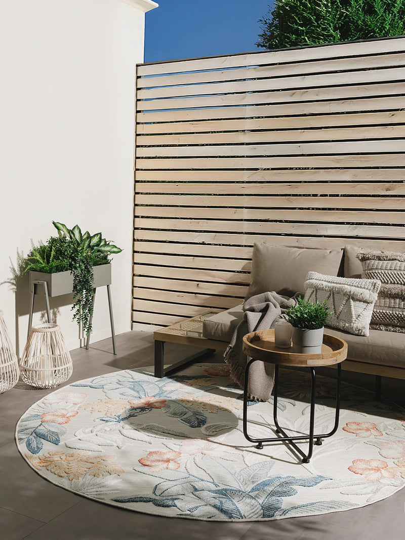 Alfombra para interior y exterior Flora multicolor