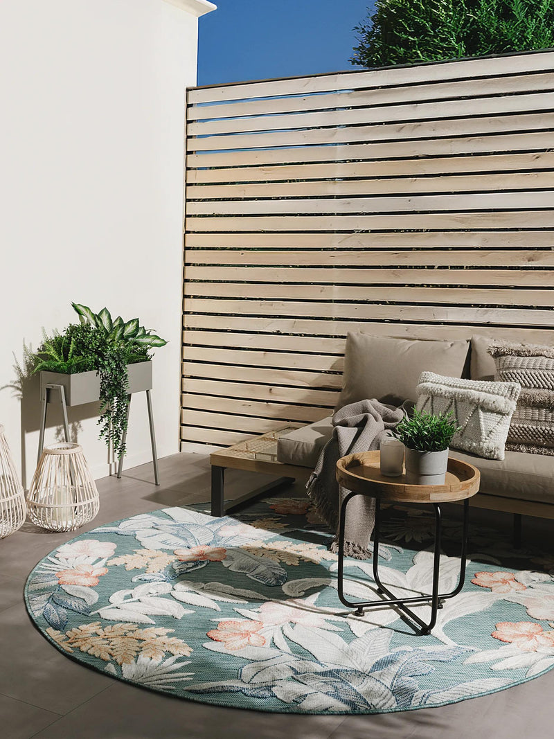 Alfombra para interior y exterior Flora multicolor