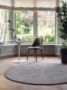 Round Wool Rug Folia Grey