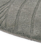 Round Wool Rug Folia Grey