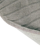 Round Wool Rug Folia Grey
