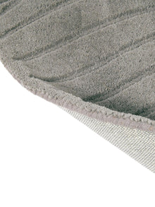 Round Wool Rug Folia Grey
