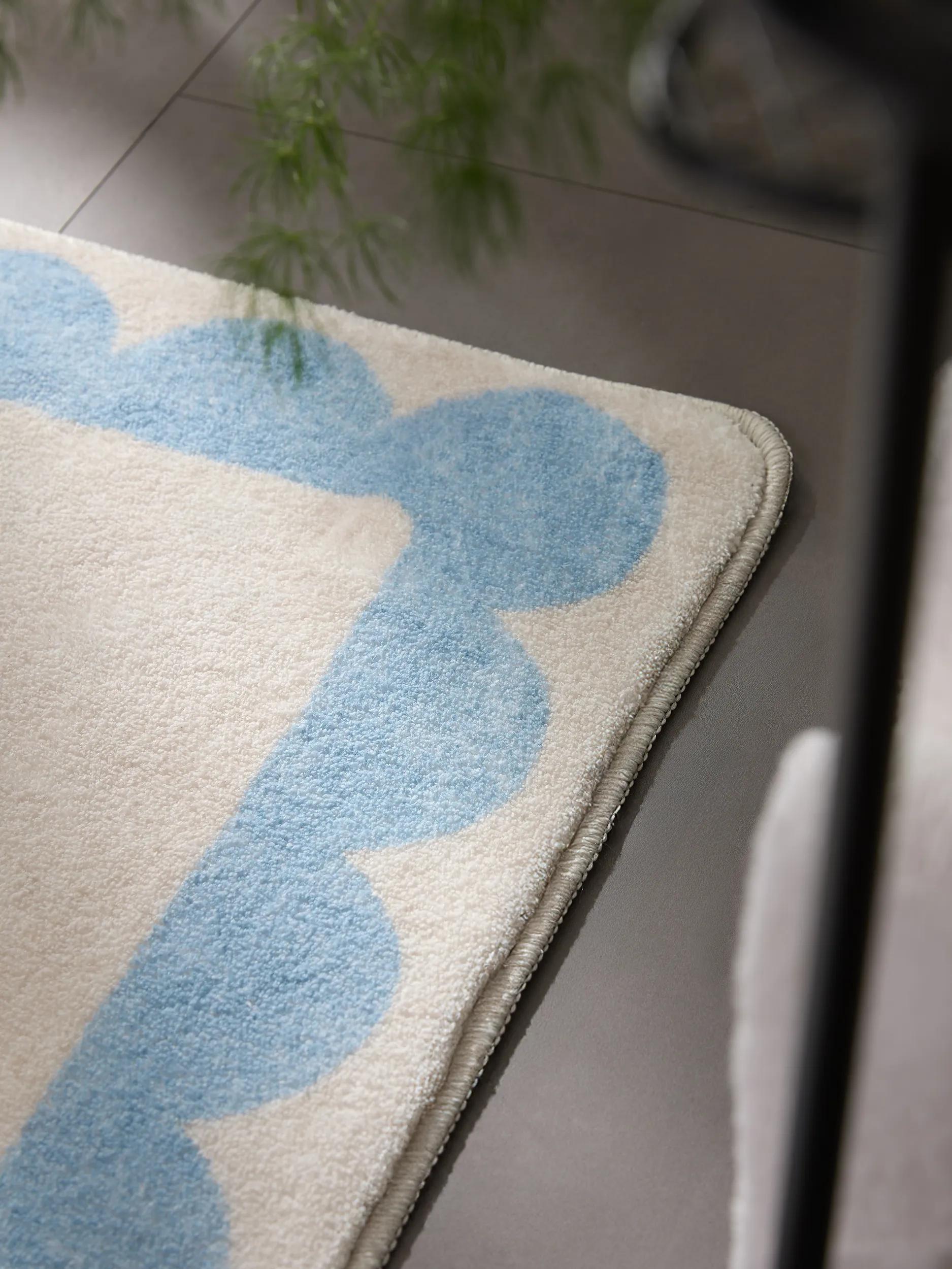 Bath Rug Frame Blue