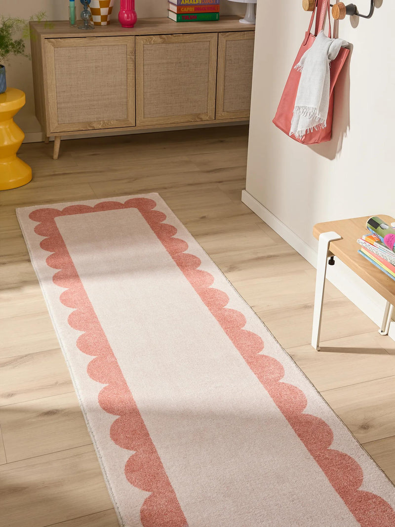 Waschbarer Teppichrahmen Orange