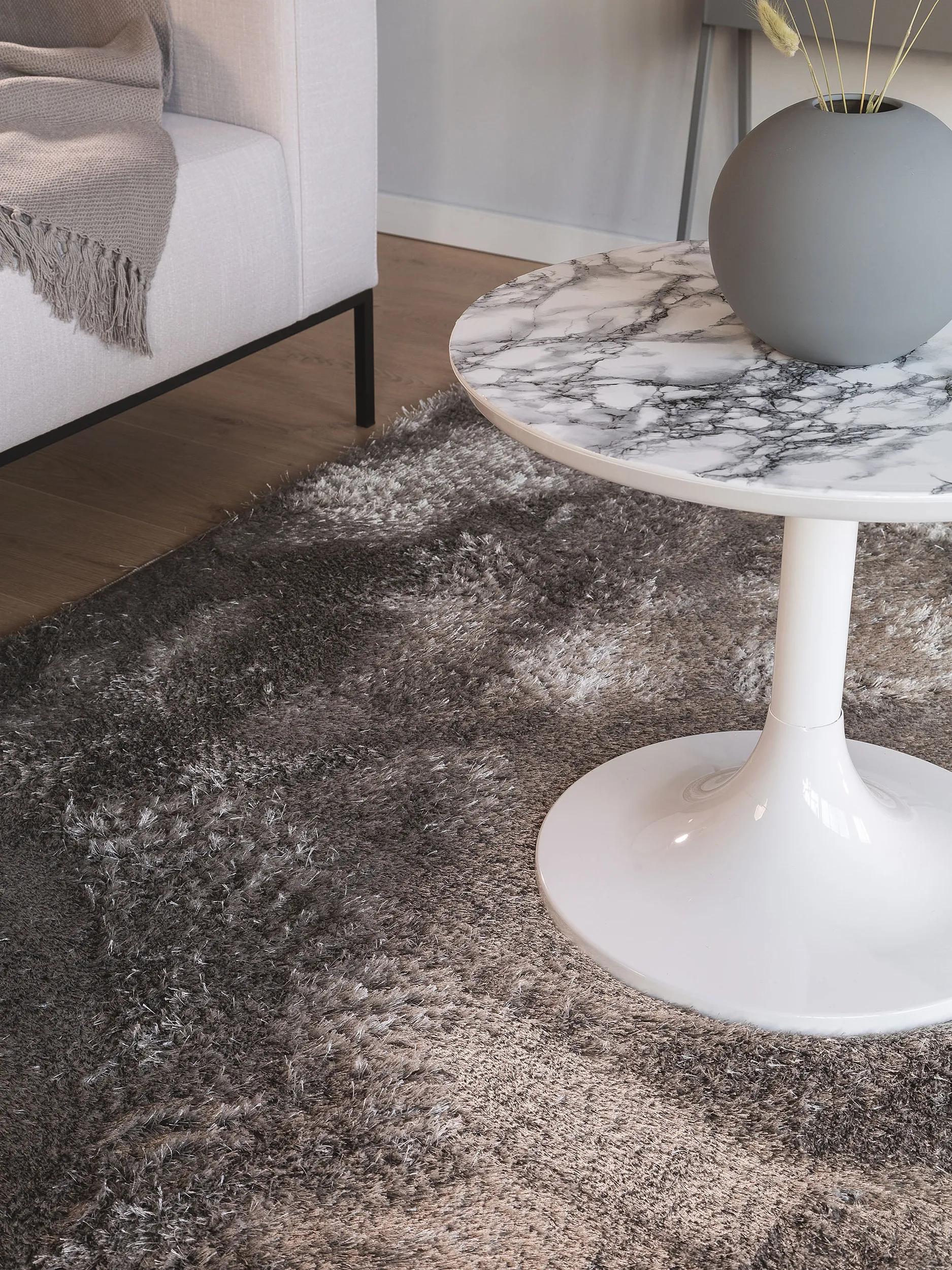 Shaggy rug Francis Light Grey