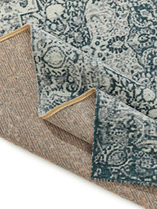 Alfombra de tejido plano Frencie azul