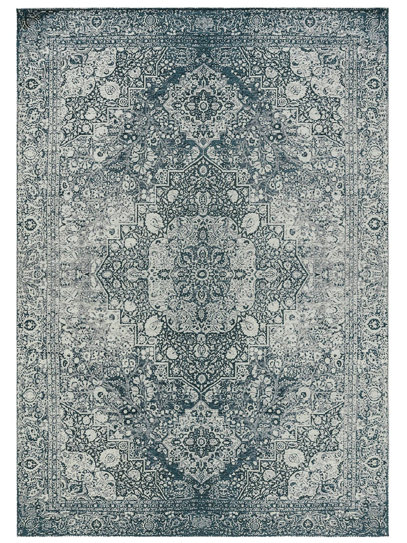 Alfombra de tejido plano Frencie azul