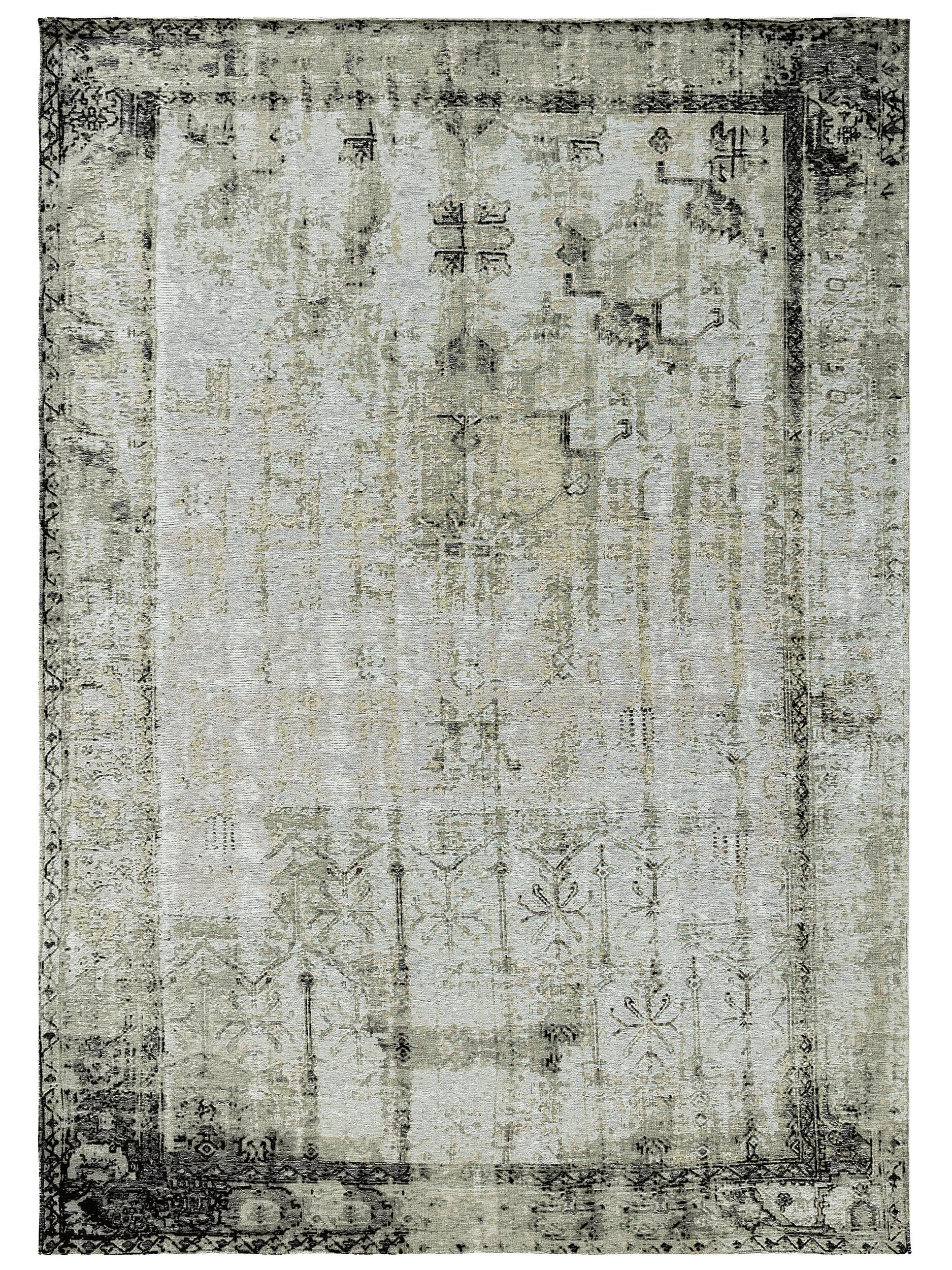 Tapis à tissage plat Frencie Noir/Gris