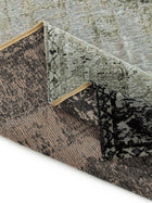 Tapis à tissage plat Frencie Noir/Gris