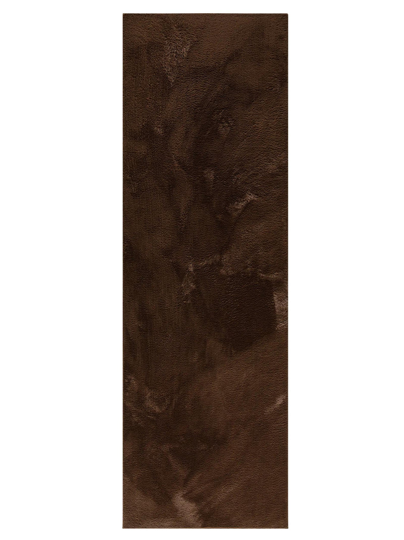 Faux Fur Rug Furry Brown