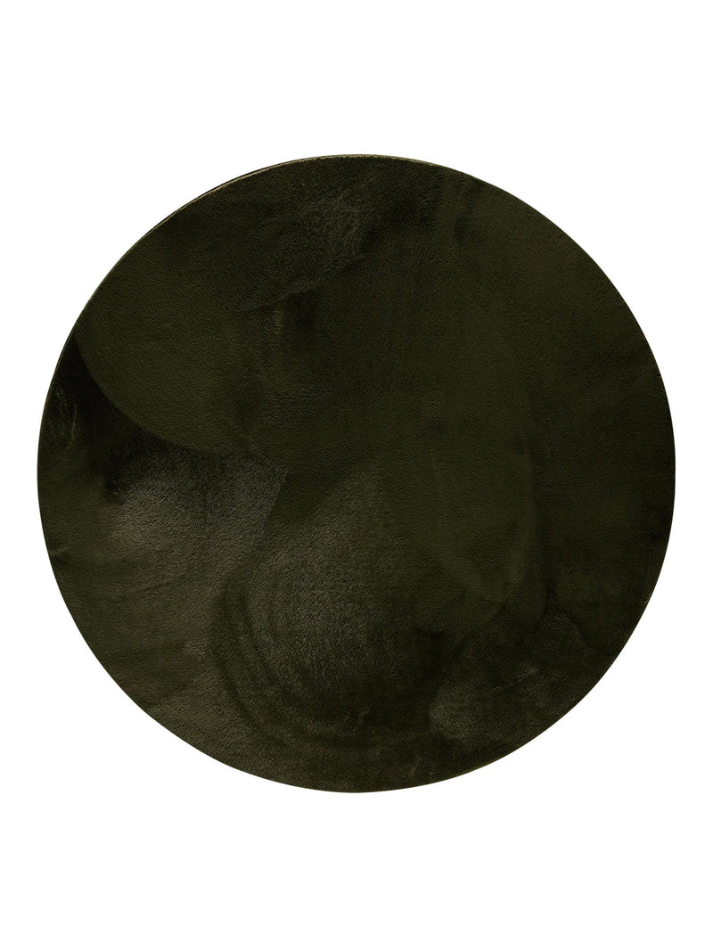 Kunstfell-Teppich Furry Olivgrün