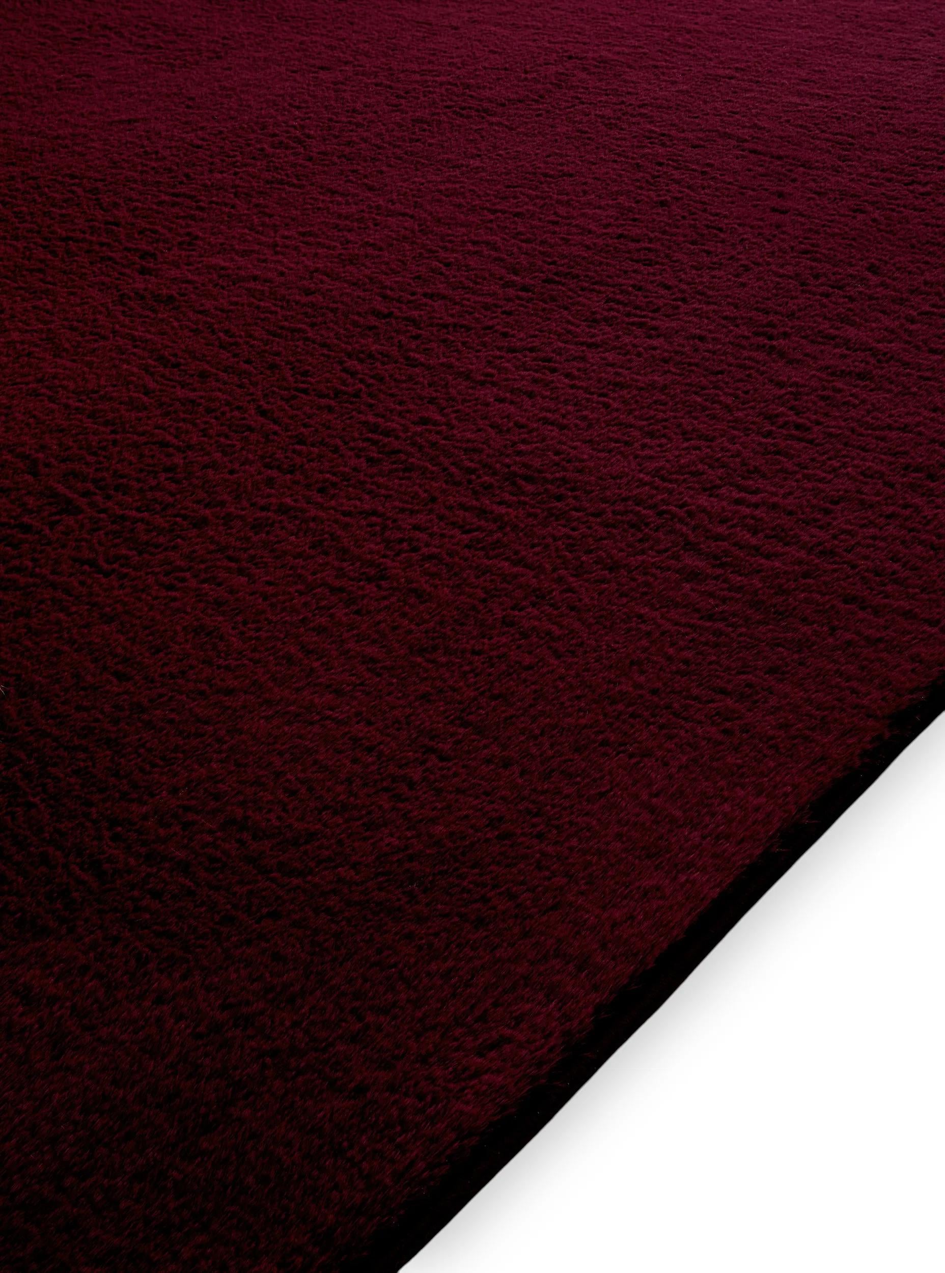 Faux Fur Rug Furry Bordeaux
