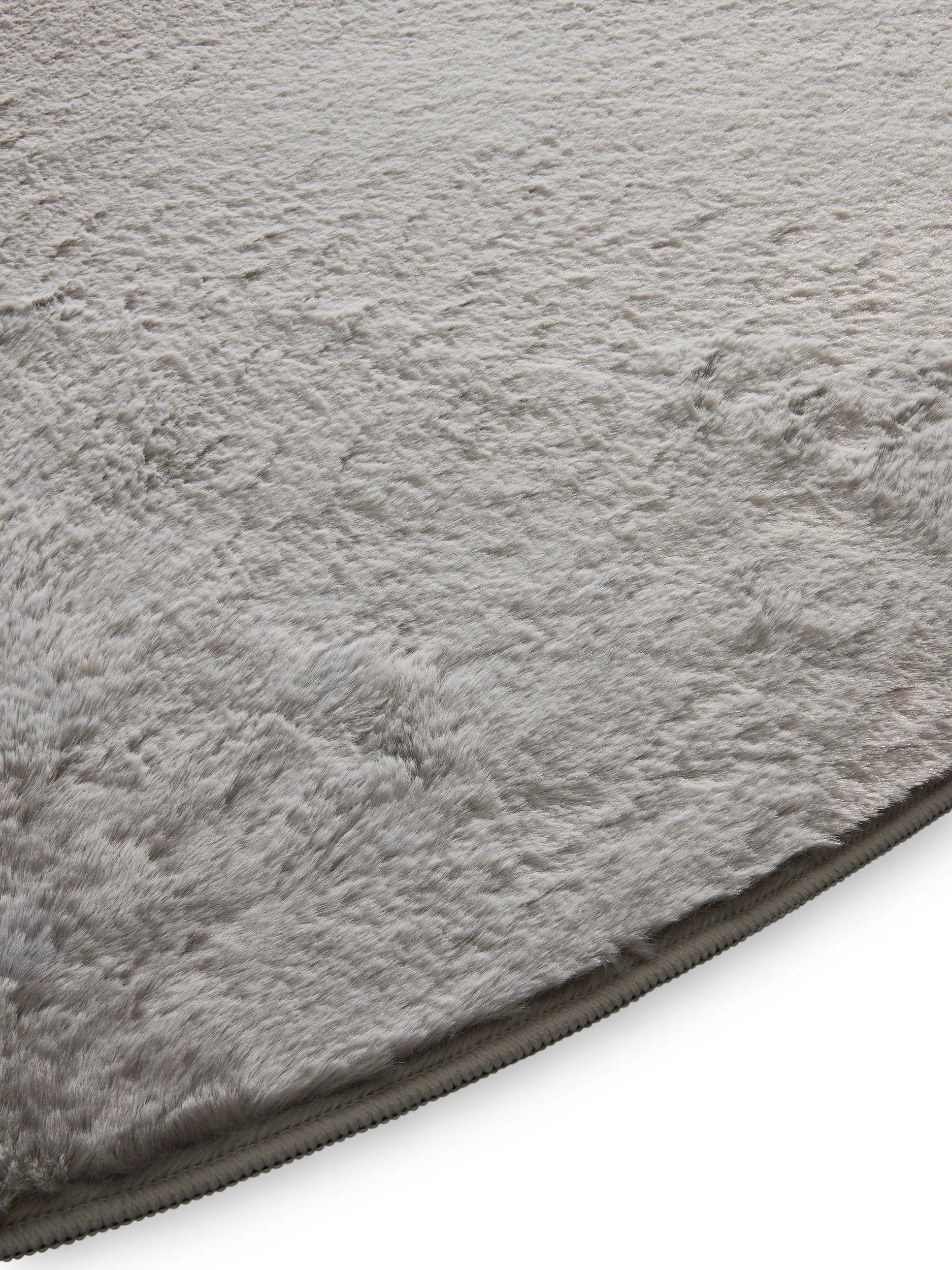 Faux Fur Rug Furry Light Grey