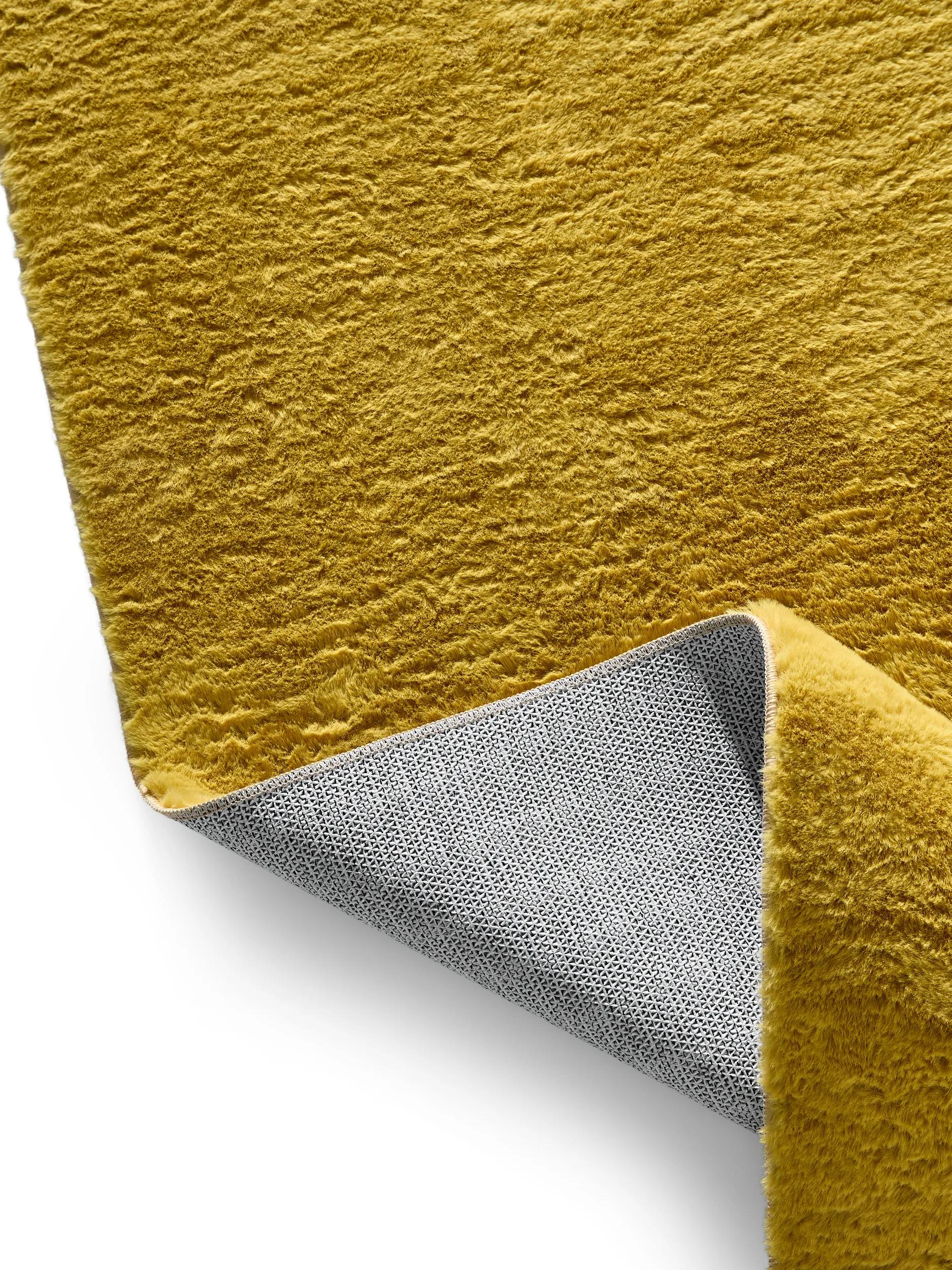 Faux Fur Rug Furry Yellow