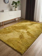 Faux Fur Rug Furry Yellow