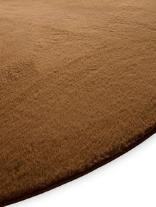Faux Fur Rug Furry Light Brown