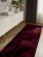 Faux Fur Rug Furry Bordeaux