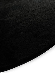 Faux Fur Rug Furry Black