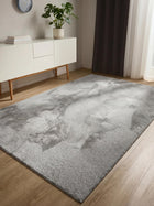 Faux Fur Rug Furry Light Grey