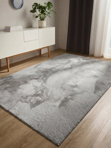 Faux Fur Rug Furry Light Grey