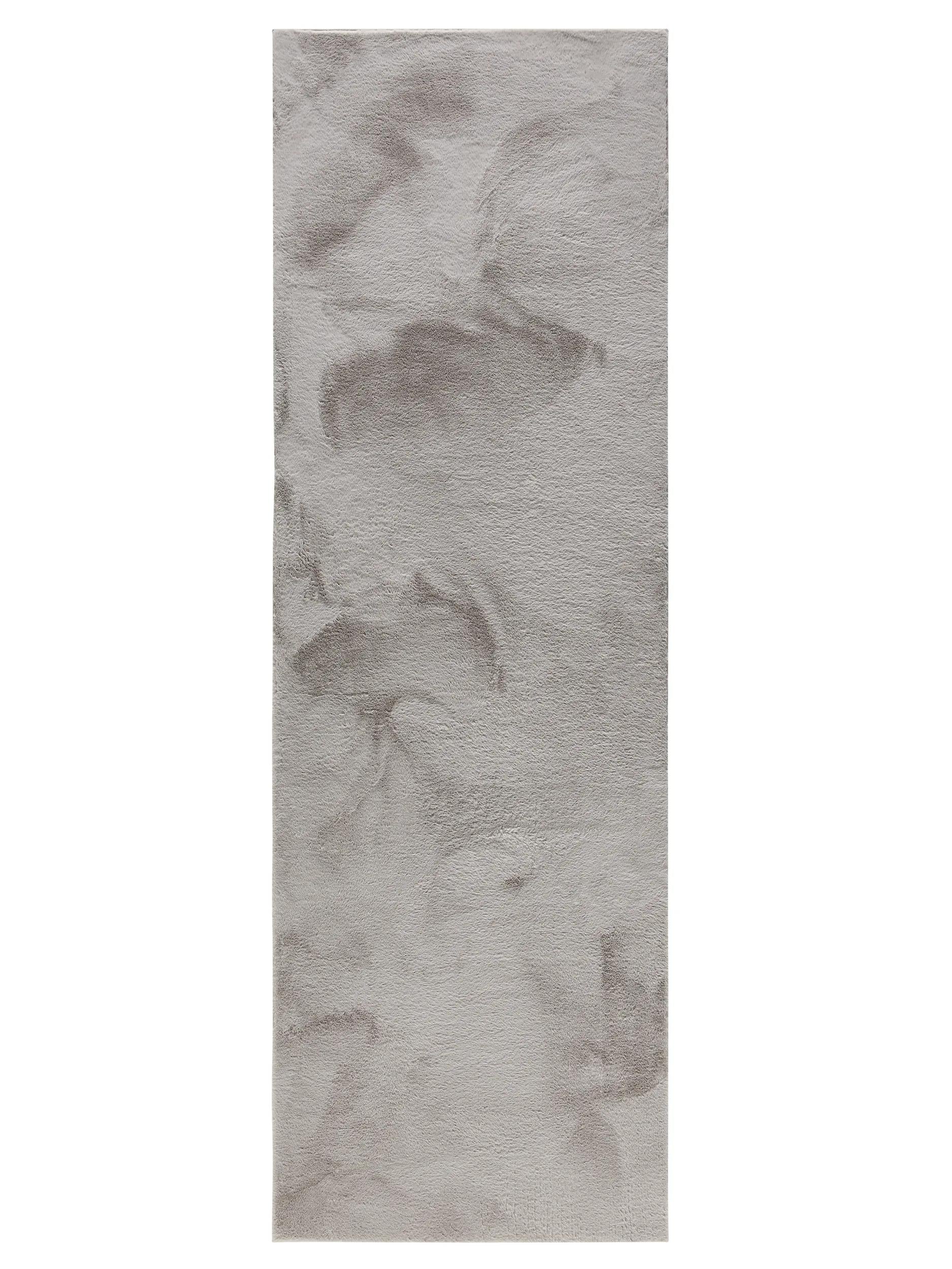 Faux Fur Rug Furry Light Grey