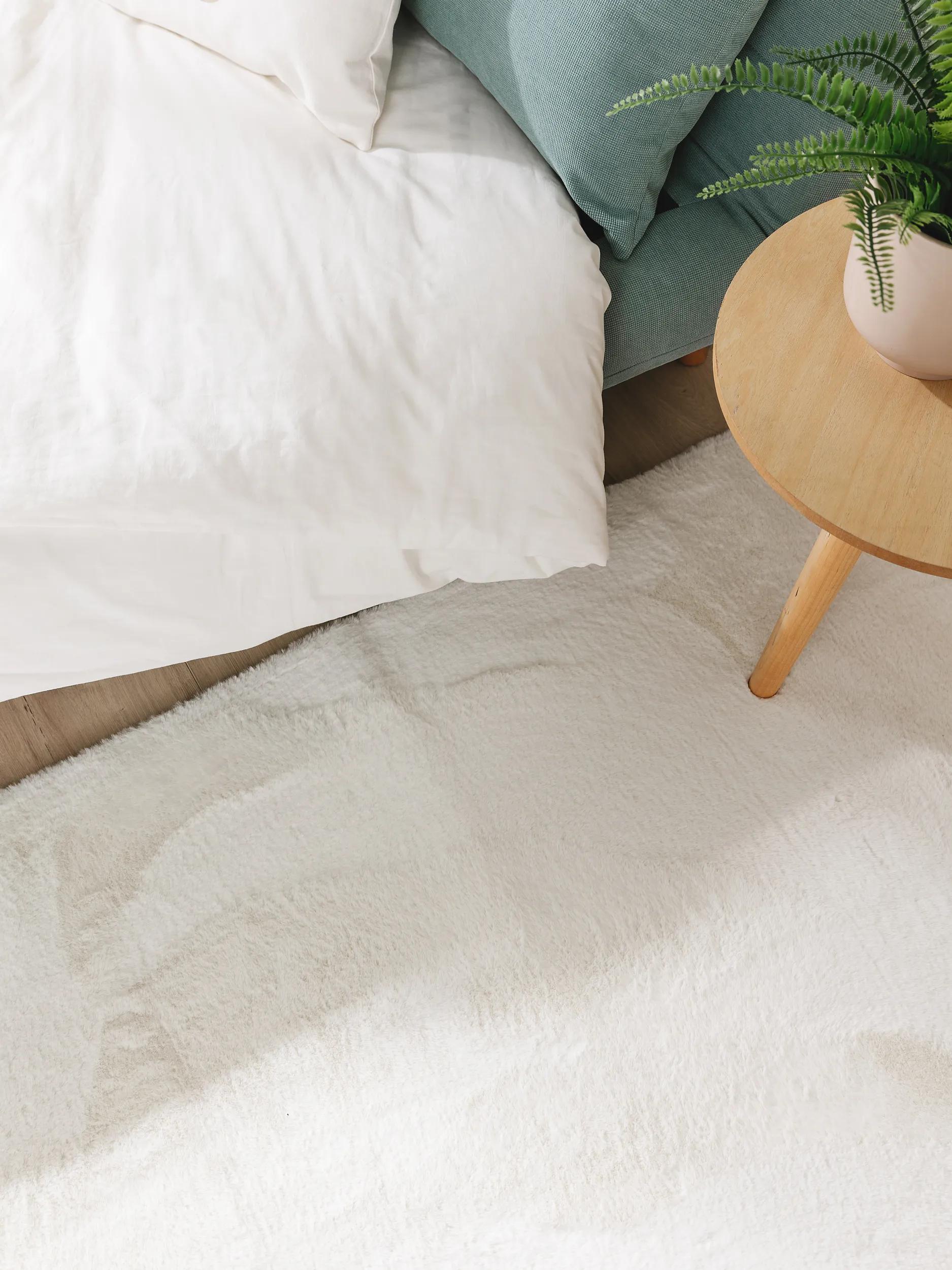 Fellteppich Flauschig Creme