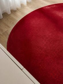 Faux Fur Rug Furry Red