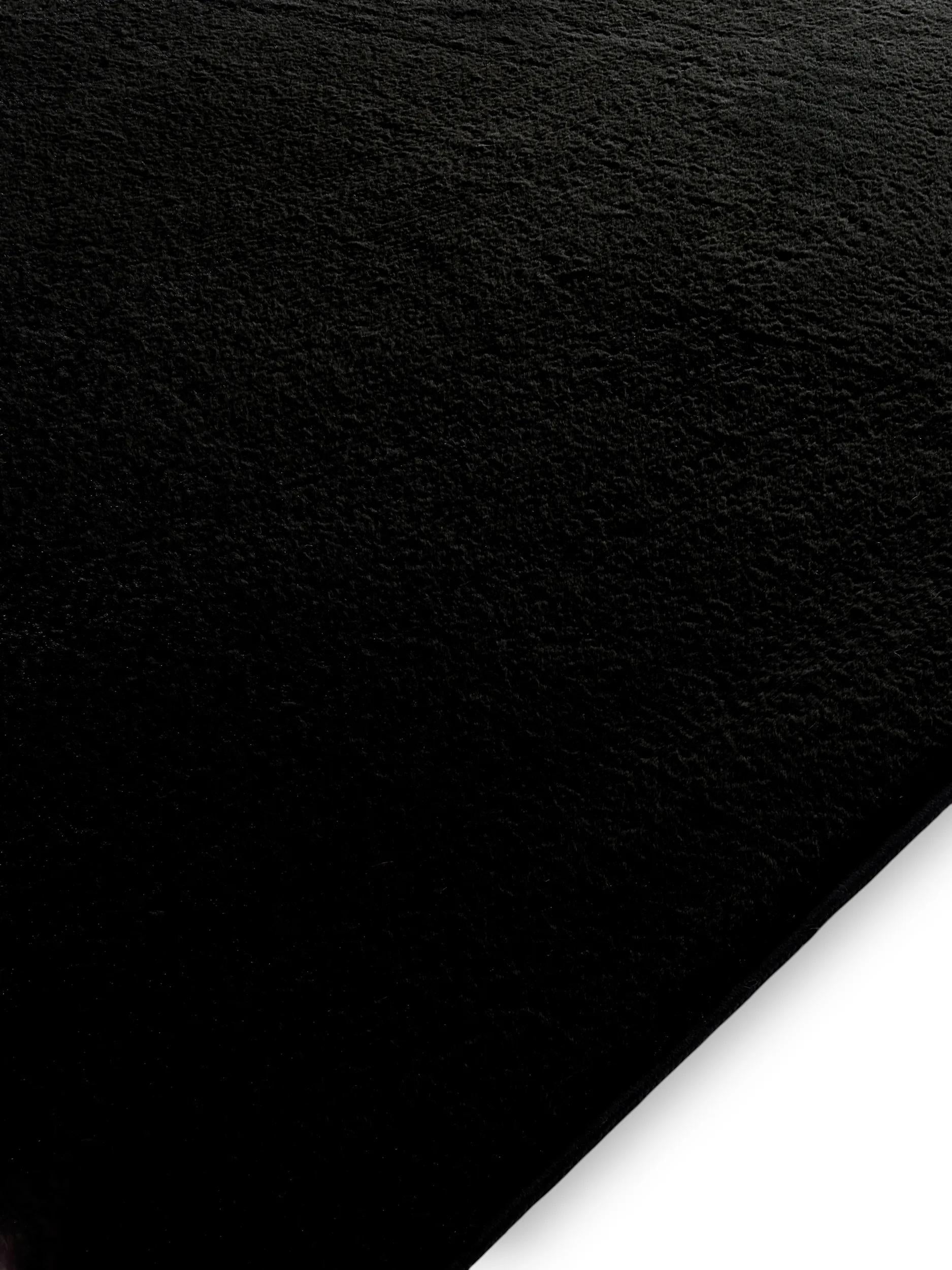 Faux Fur Rug Furry Black