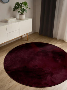 Faux Fur Rug Furry Bordeaux