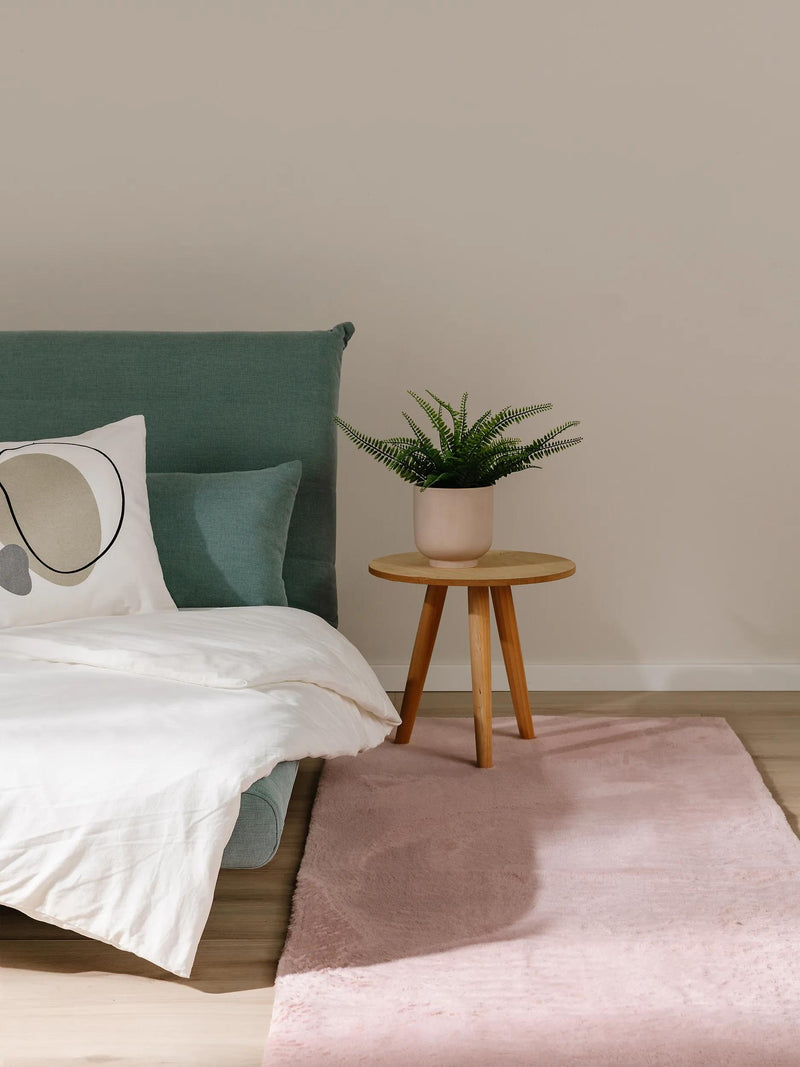 Tapis en fourrure Rose duveteuse