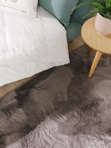 Fur Rug Furry Grey