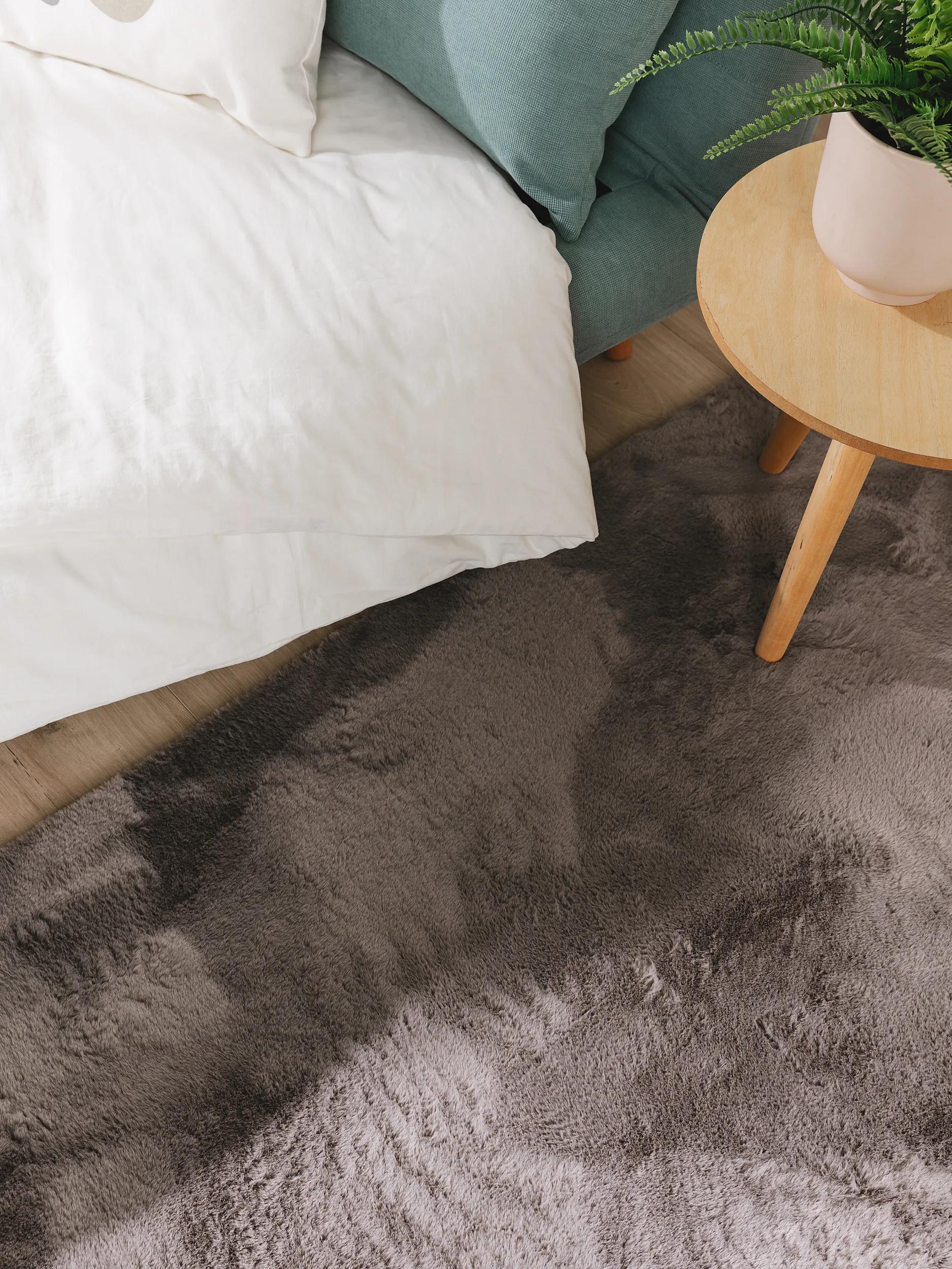 Fur Rug Furry Grey