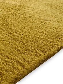 Faux Fur Rug Furry Yellow