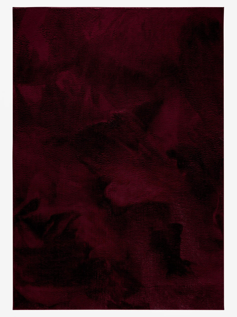 Faux Fur Rug Furry Bordeaux