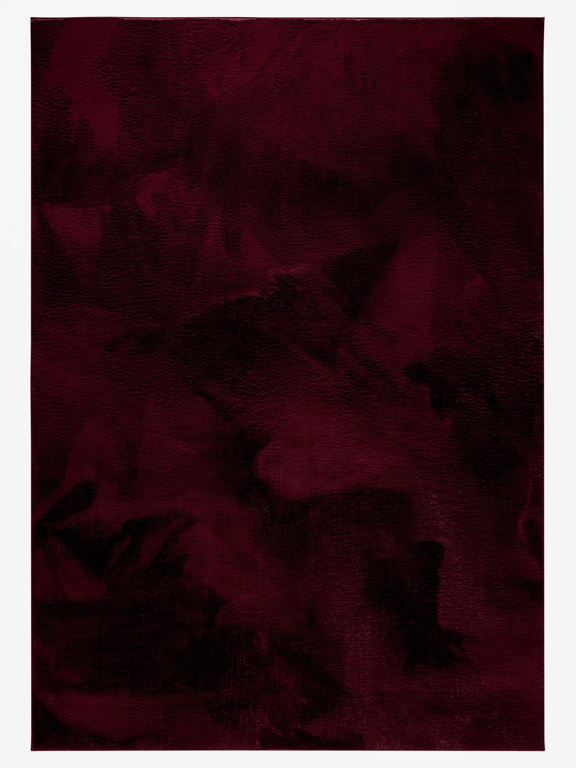 Faux Fur Rug Furry Bordeaux