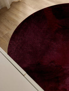 Faux Fur Rug Furry Bordeaux