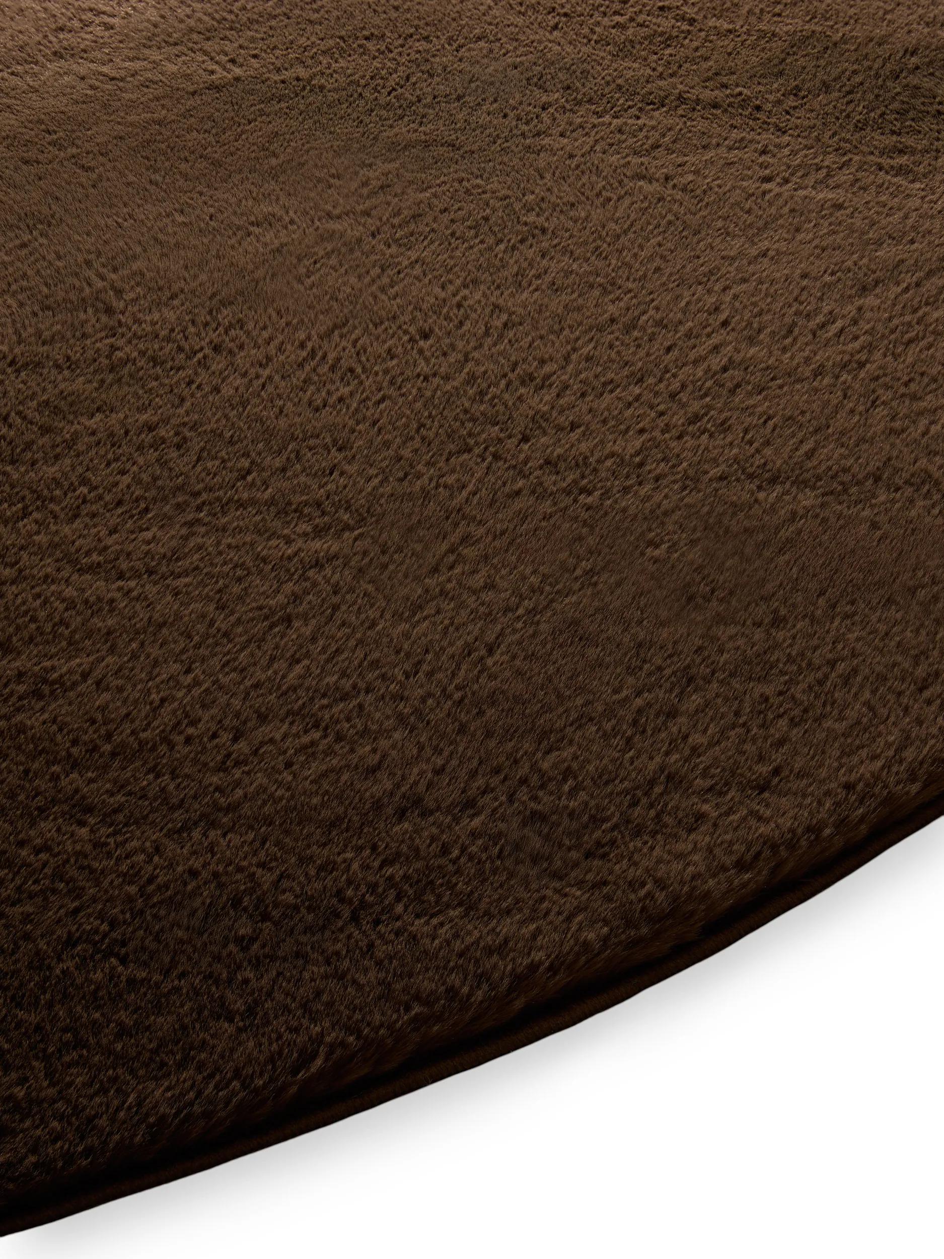 Faux Fur Rug Furry Brown