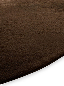 Faux Fur Rug Furry Brown