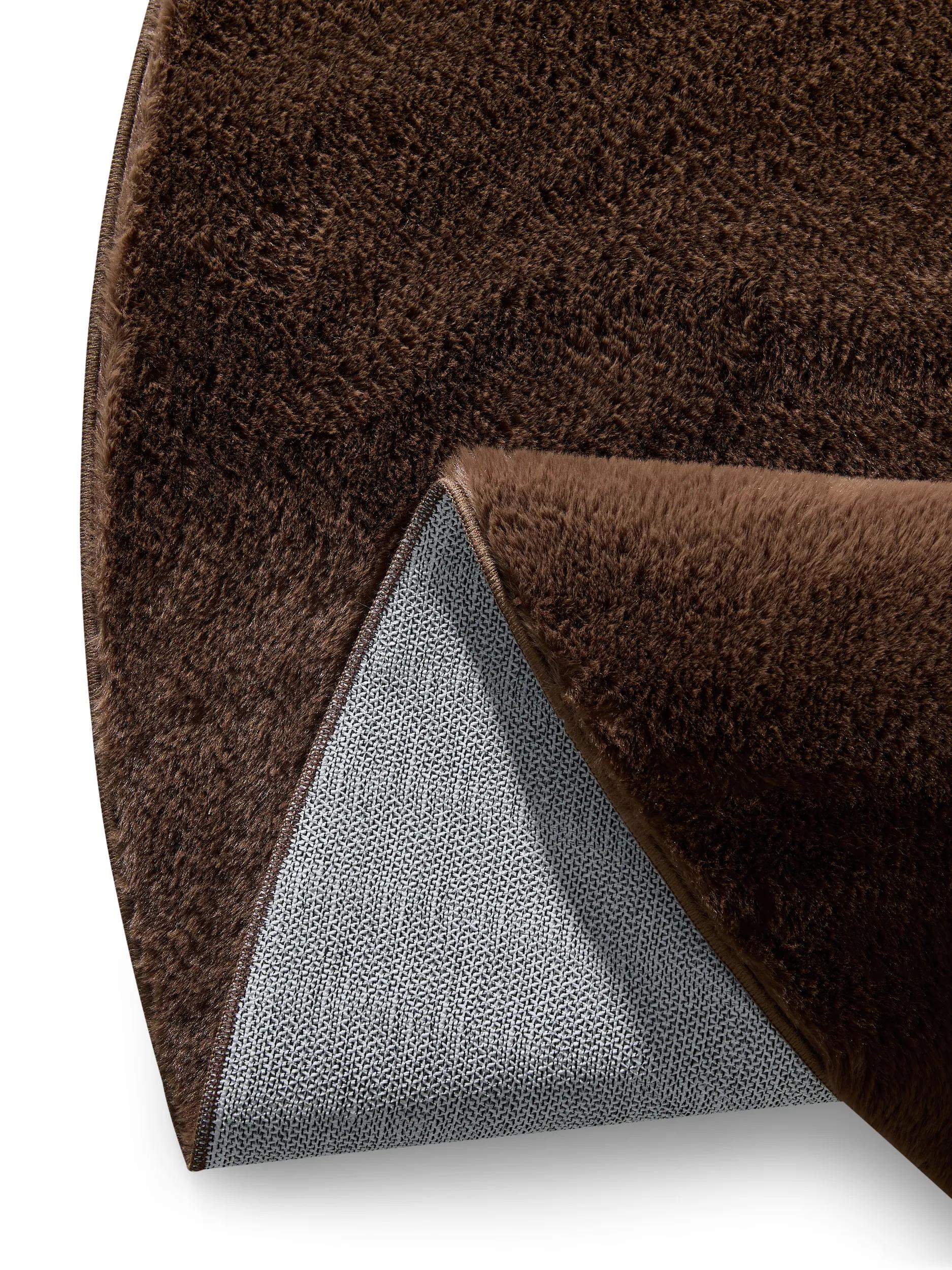 Faux Fur Rug Furry Brown