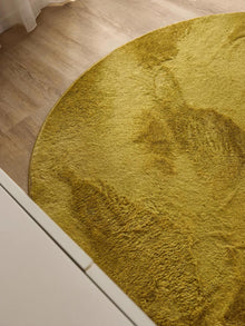 Faux Fur Rug Furry Yellow