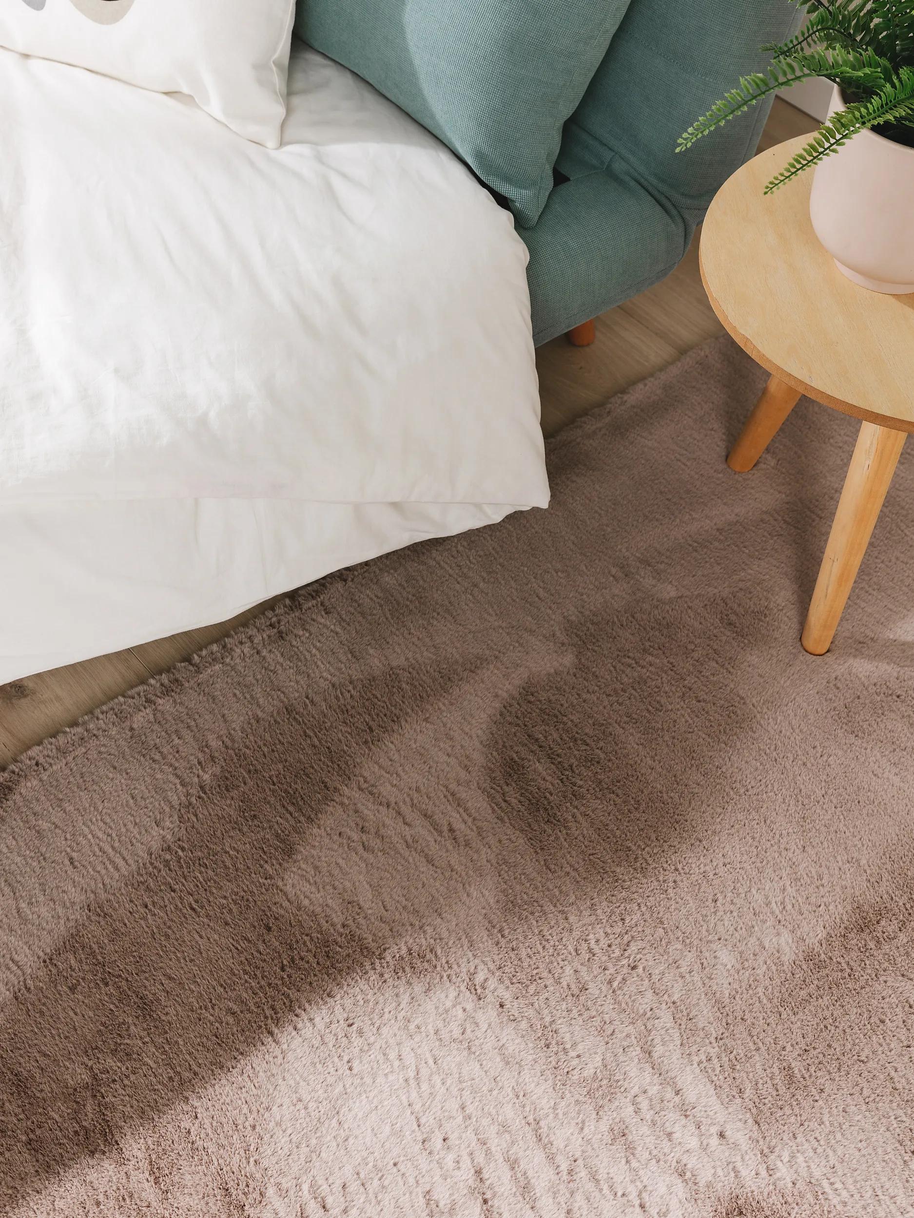 Fur Rug Furry Taupe