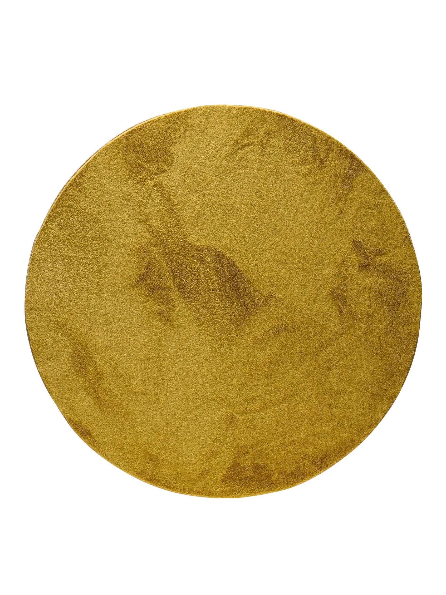 Faux Fur Rug Furry Yellow